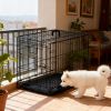 30-inch Black wire dog cage double lock mechanism double door single handle Single bolt