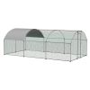Large Chicken Coop Metal Chicken Run with Waterproof and Anti-UV Cover