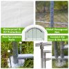 Large Chicken Coop Metal Chicken Run with Waterproof and Anti-UV Cover