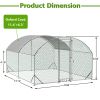 Large Chicken Coop Metal Chicken Run with Waterproof and Anti-UV Cover
