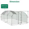 Large Chicken Coop Metal Chicken Run with Waterproof and Anti-UV Cover